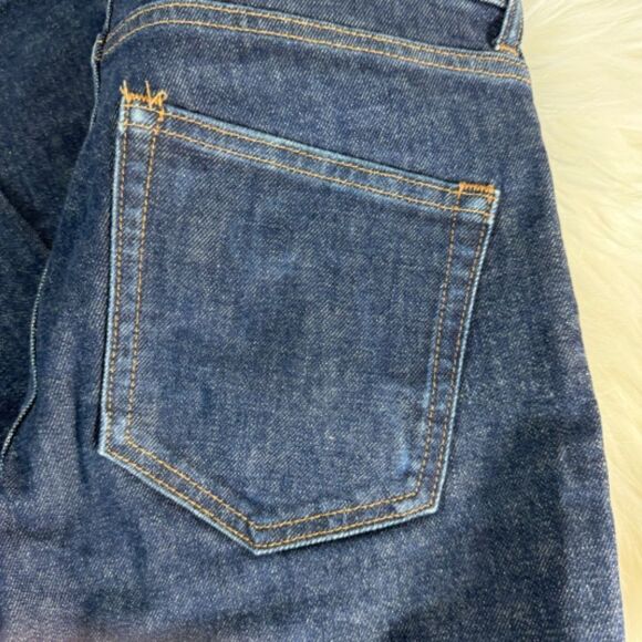 Everlane Mid Rise Dark Wash Slim Straight Jeans Sz 26 - Picture 5 of 9